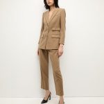 Single-breasted jacket in stretch Milano-stitch fabric