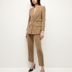 Single-breasted jacket in stretch Milano-stitch fabric